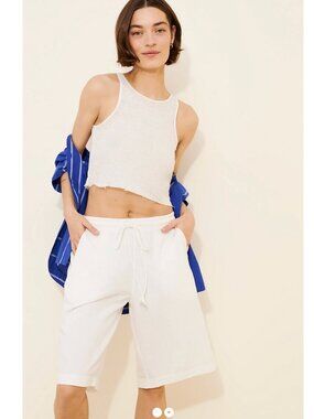 NWT Free People Saylor Poplin Pull-On Shorts White Medium